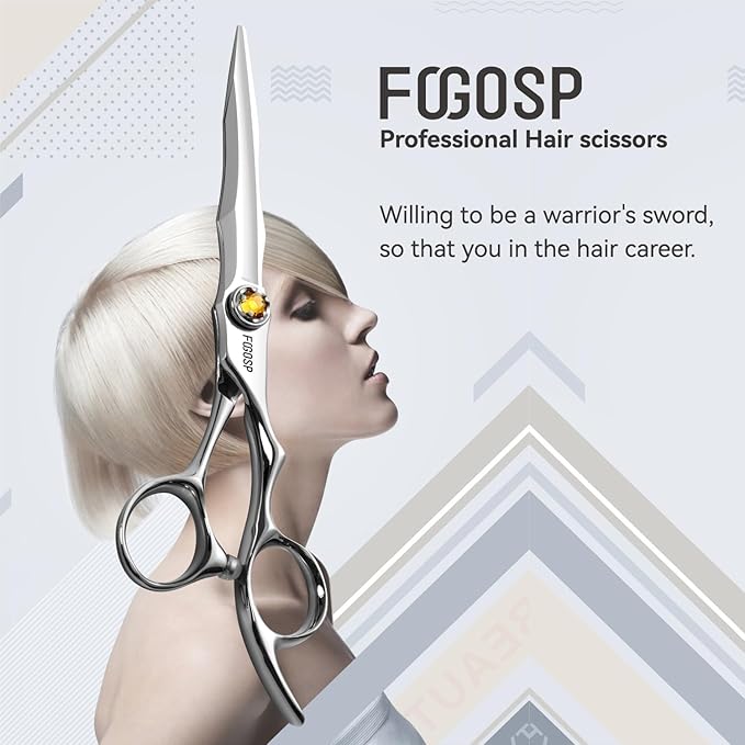 FOGOSP Professional Barber Scissors 6.5' Japan VG10 Fine Cutting Blades Hair Shears for Men and Women