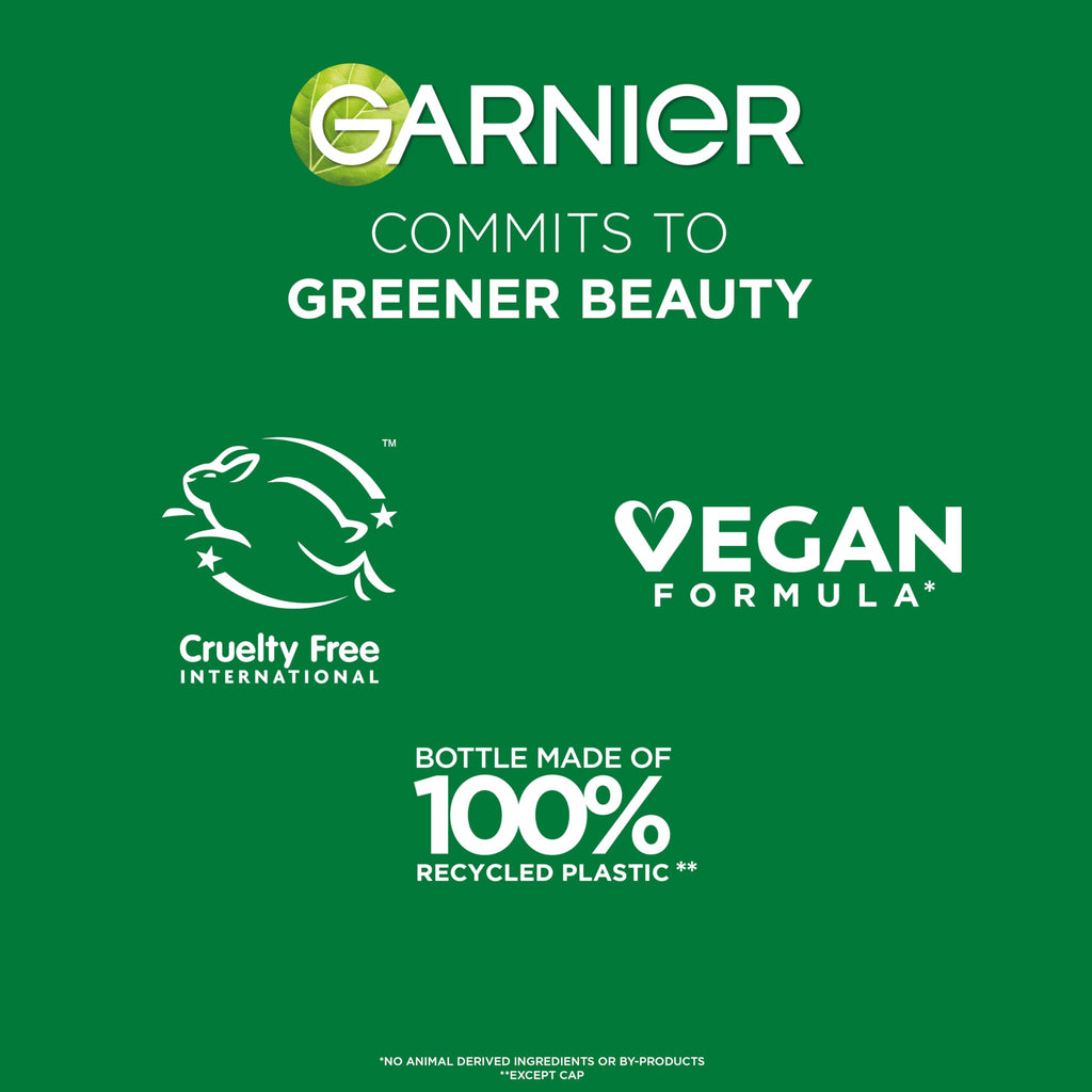 Garnier Fructis Sleek & Shine Shampoo and Conditioner Set with Anti-Frizz Serum for Frizzy Hair, Up to 72H of Frizz Control, Smooths Flyaways & Boosts Shine, 3 Items 29.6 Fl Oz (Packaging May Vary)