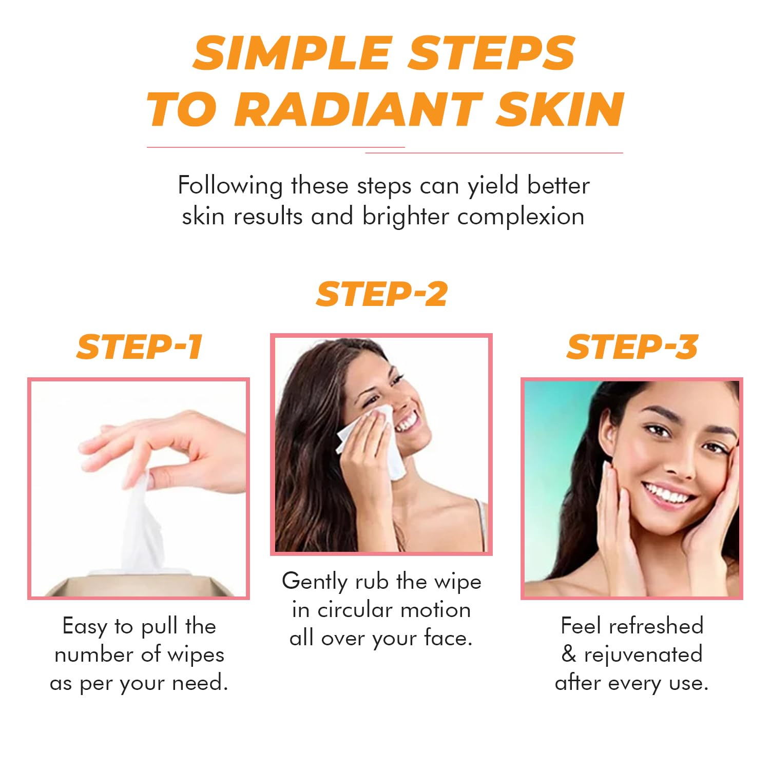 Sunday Essence, Vitamin C Facial Wipes - Dermatologist-Tested, Anti-Aging, Korean Skin Care, Hydrating & Brightening Face Wipes for Cleansing & Refreshing- Clean Formula, Vegan, 95% Natural- 1 Pack