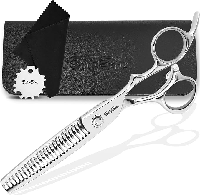 SnipStar 6.5" 25 Teeth Thinning Shears for Hair Cutting Scissors 440C Steel