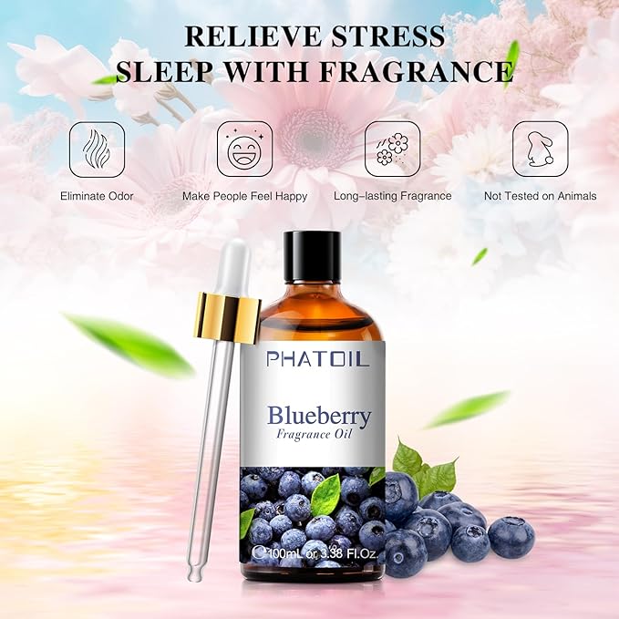 PHATOIL Blueberry Fragrance Oil for Diffuser Aromatherapy 3.38FL.OZ