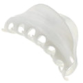 Camila Paris CP2555 French Hair Clips for Women, 3.75" White Large Claw Clip Strong Hold All Day, Girl Large Claw Clips for Thick Hair, No Damage No Slip Flat Clip for Women. Made in France