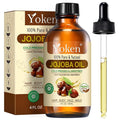 Yoken Organic Jojoba Oil 4oz with dropper, Pure for Nails, Face & Skin Care