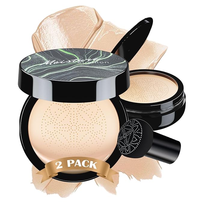 Cushion Foundation Concealer for Older Women CC Cream 2 PCS Ivory