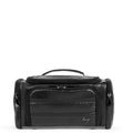 Lug Trolley Medium Cosmetic Case for Travel – Multiple Zipper Compartments, Wipeable Interior, 100% Polyester – METALLIC BLACK