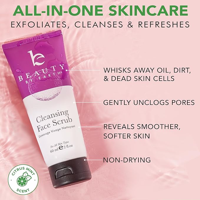 Facial Scrub Exfoliator - USA Made with Natural & Organic Ingredients