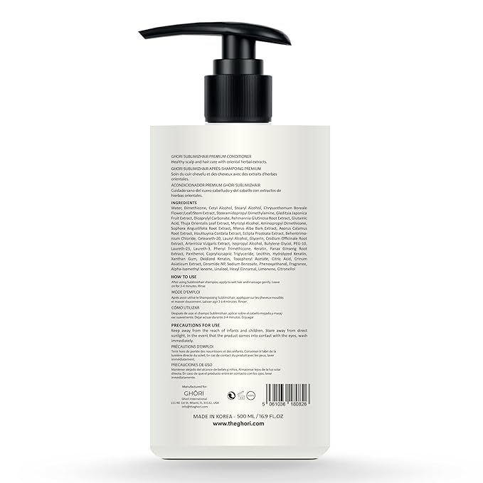 Ghori Sublimizhair Conditioner | Deep Hydration | Made In Korea | 500ml