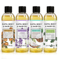 Autumn Shower Bath Oil Body Oil with Shea Butter, Lavender, Eucalyptus Mint, Coconut Scent Bath Oils, Gifts for Women, 34.4 fl oz (Pack of 4)
