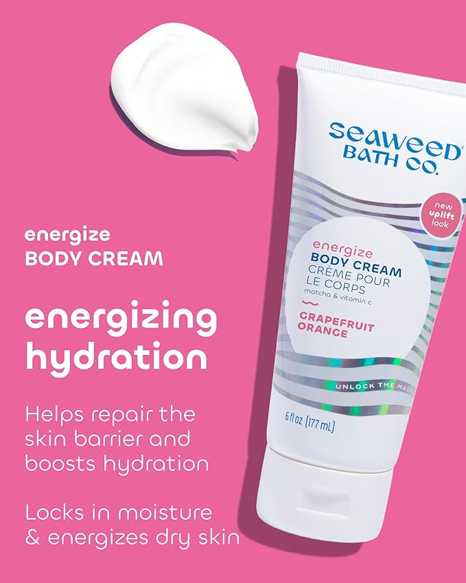 Seaweed Bath Co. Energize Body Cream, Grapefruit Orange (6 oz)