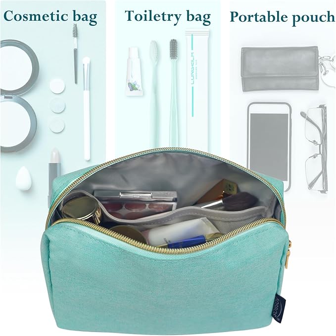 Aosbos Small Makeup Pouch, Travel Cosmetic Bags for Women,Travel Pouch
