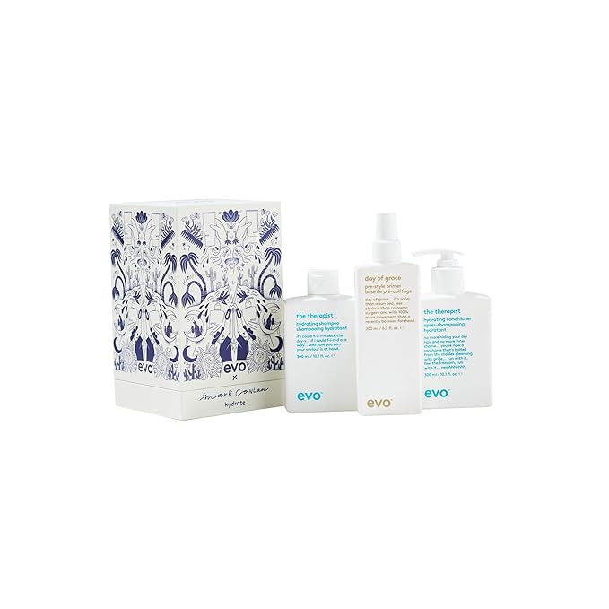 Evo Good Givin' Hair Moisturizing Gift Set - Hydrating Shampoo, Conditioner & Detangling Primer for Dry, Color-Treated Hair