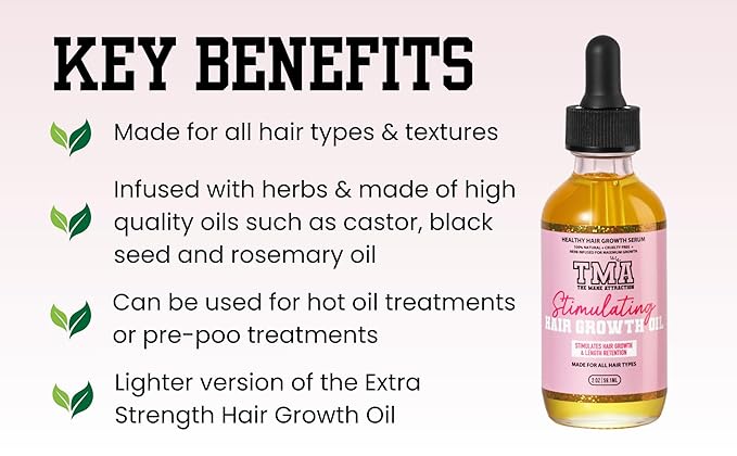 The Mane Attraction Stimulating Hair Growth Oil for All Hair Types, 2 Fl Oz