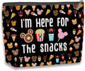 kdxpbpz Magic Kingdom Lover Gift Halloween Snacks Cosmetic Bag Snacks Bag for Travel Cute Toiletry Bag for Girls Teens Friends Makeup Organizer Zipper Pouch (for The Snacks Black)
