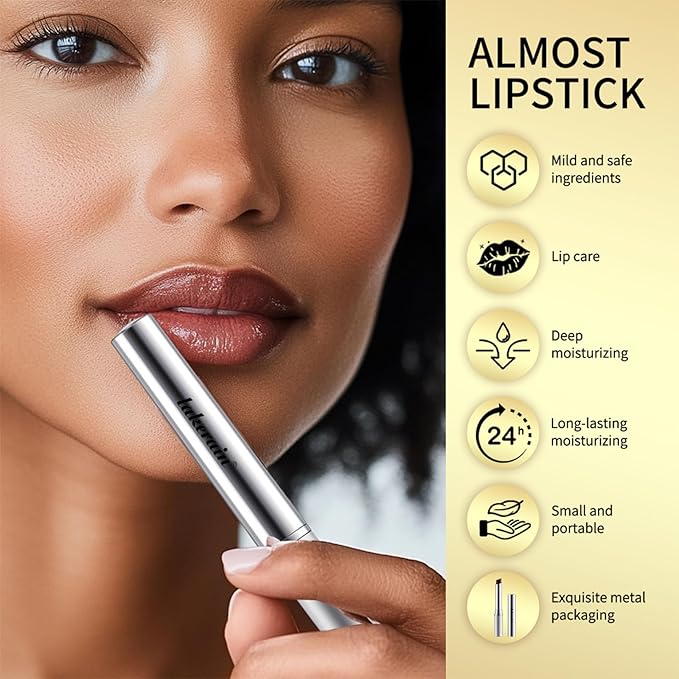 BAISEN DIARY 2PCS Honey Lipstick Tinted Lip Balm - Sheer Hydrating Lipstick for All Skin Tones - Moisturizing Lip Color, Nourishing Lip Balm with a Hint of Natural Black Cherry Tint