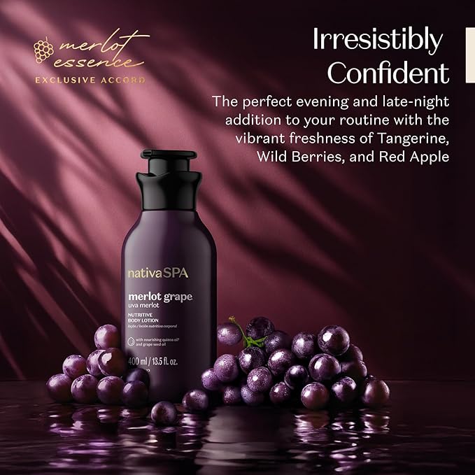Nativa SPA Merlot Grape Hydrating Body Lotion, 13.5 oz