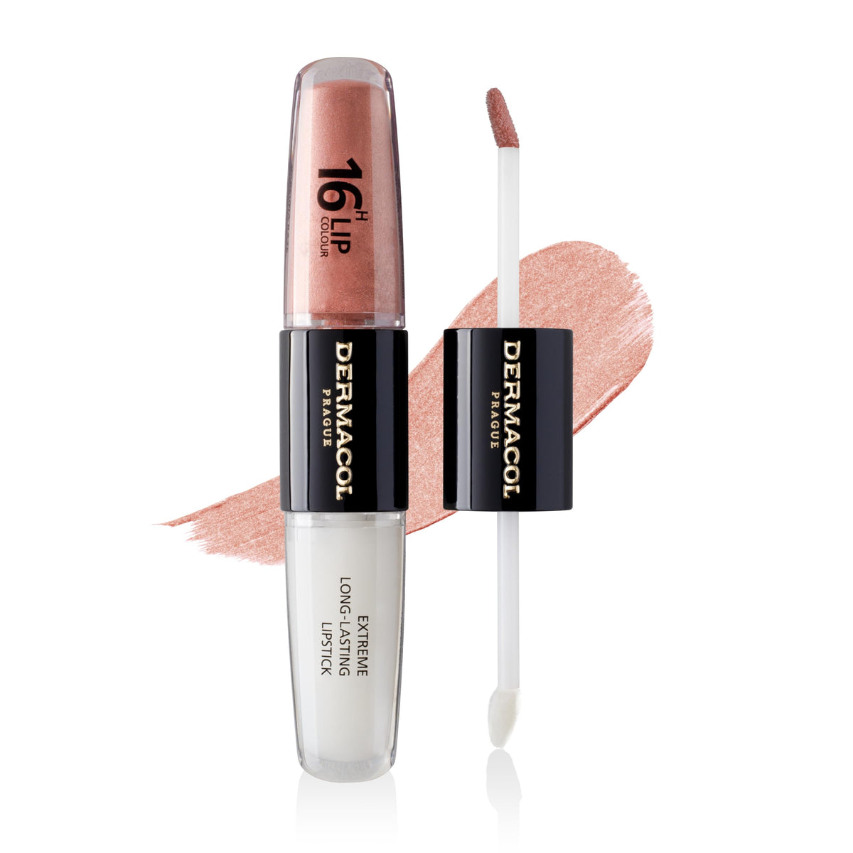 Dermacol 16-Hour Lip Color, Two-Phase Kissproof Lip Stain & Gloss, No.5