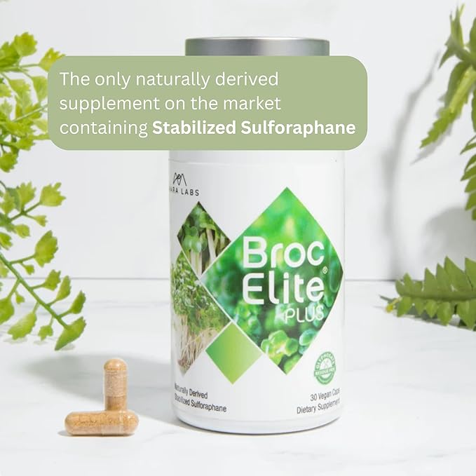 Mara Labs BrocElite Plus | Stabilized Broccoli Sulforaphane Supplement | Glyphosate Residue Free Certified – Third-Party Tested | 30 Vegan Capsules