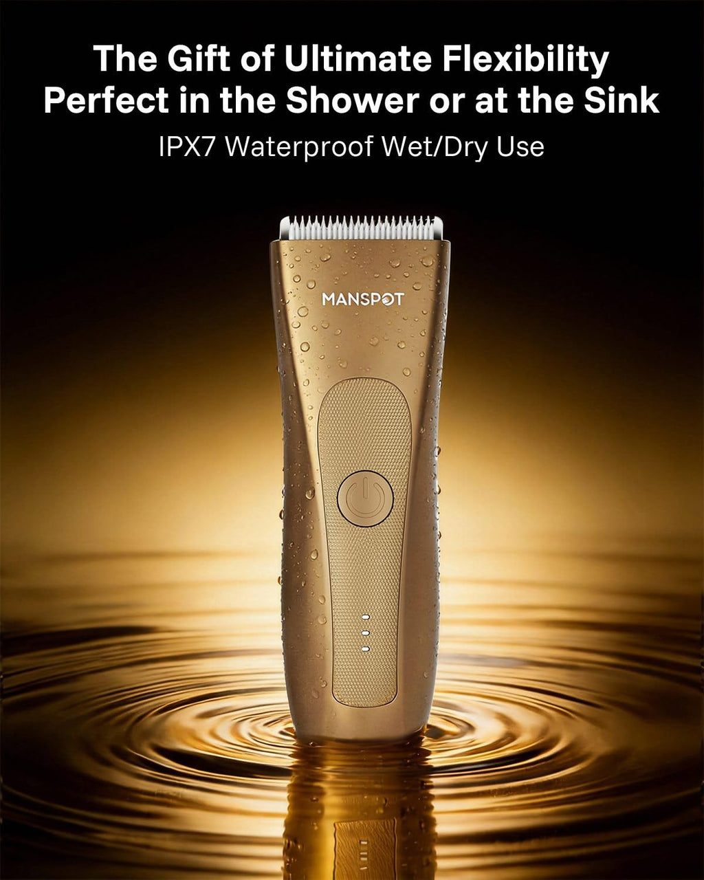 MANSPOT Hair Trimmer for Men, Gifts for Men, Anniversary & Birthday Gifts for Men, Dad, Him, Husband & Boyfriend, Premium Manscape Trimmer with 4 Guards & Replaceable Ceramic Blade
