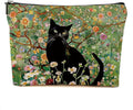 DHKG Cute Black Cat Makeup Bags for Women - Cats Mom Gifts Cosmetic Bag