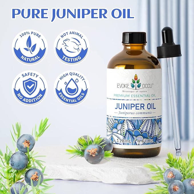EVOKE OCCU Juniper Berry Essential Oil for Aromatherapy, Diffuser & Skin