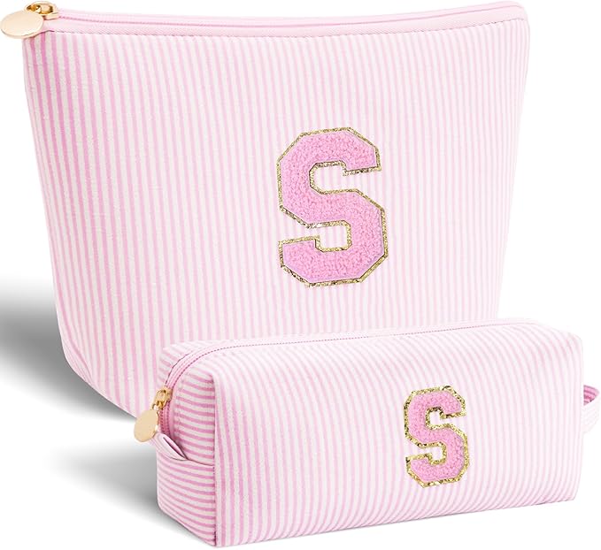 Btffitting Gifts for Teen Girls Women - Birthday Gifts for 10 11 12 13 14 15 16 17 18 Years Old Girl,Makeup Bag Cosmetic Bag,Teacher Gift Trendy Stuff Toiletry Bag - Pink,S