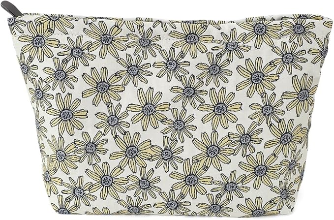 BBORGDC Floral Jacquard Makeup Bag - Large Capacity Cosmetic Pouch for Travel, Toiletry Organizer with Zipper, Perfect for Daily Use and Gifts, Purses for Women Clearance