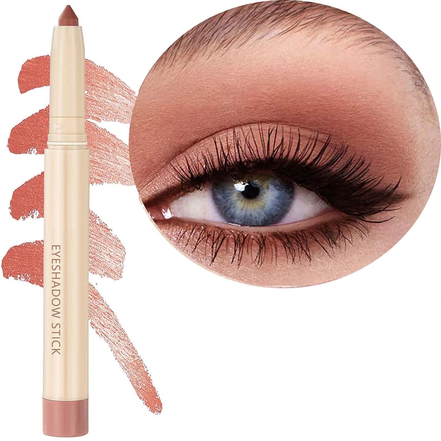 SAUBZEAN Eyeshadow Pencil Makeup, Waterproof Hypoallergenic Long Lasting Crayon, Highlighter Matte Cream Eye Shadow Stick, Glitter Primer Palette Shimmer Eyeliner Pen, Enthusiasm Matte