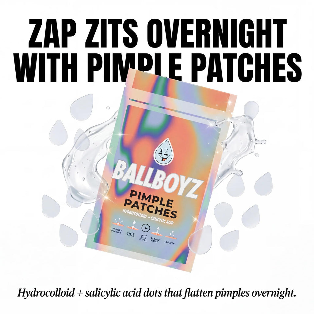 Ballboyz Soap: Gold Pack - Natural Gentle yet Powerful Cleansing to Remove Sweat and Dirt (Activated Charcoal Face Scrub, Cool Breeze Body Scrub, and Mr. Drip Pimple Patches, 1 Count (Pack of 3)