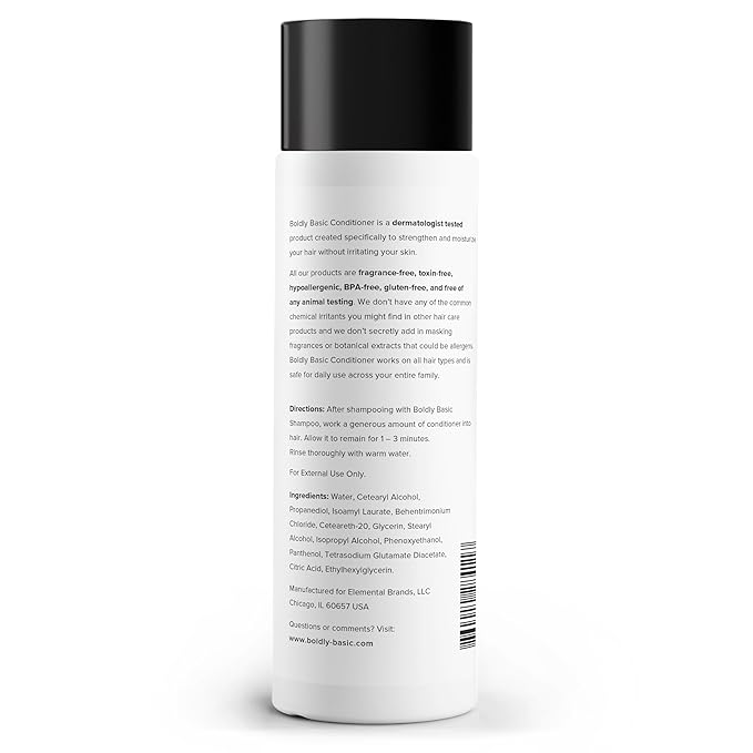 Boldly Basic Fragrance Free Conditioner - Unscented - Dermatologist Tested