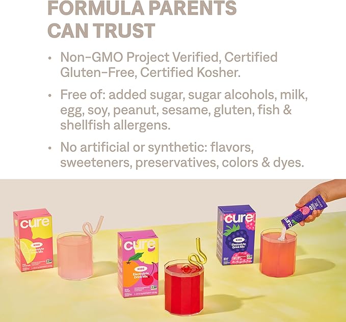 Cure Hydration - Kids Electrolyte Drink Powder Variety Pack 15 Packets