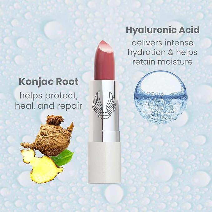 True + Luscious Super Moisture Lipstick | Satin Sheer Lasting Hydrating Lip Color for Dry Lips & All Skin Tones | Lightweight Feel with Hyaluronic Acid & Konjac Root | Vegan | Creamy Rose