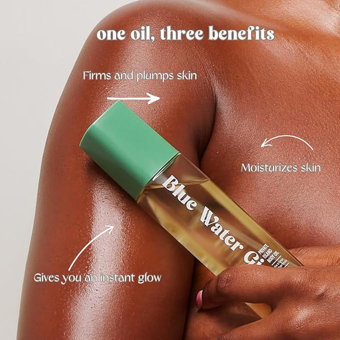 Private Island Body Oil with Collagen Peptides – Deeply Hydrating After-Shower Oil for Winter-Dry Skin – Firming, Nourishing & Barrier-Restoring with Shea Oil, Sweet Almond Oil & Squalane (3.4 oz)