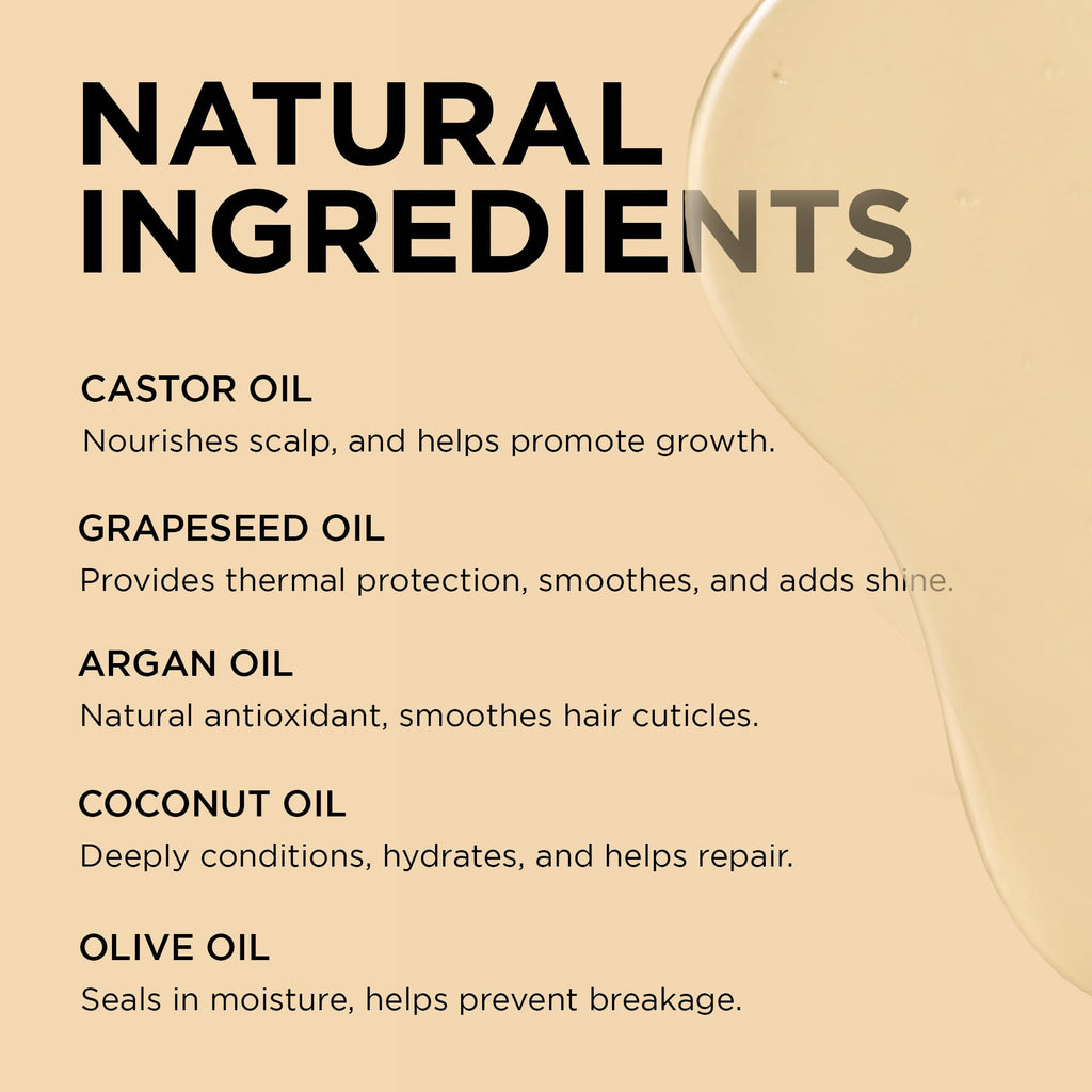African Pride Moisture Miracle 5 Essential Hair Oils with Vitamin E | Moisture, Shine, Protection, and Growth | Argan, Castor, Grapeseed, Coconut, and Olive Oil | 4 oz