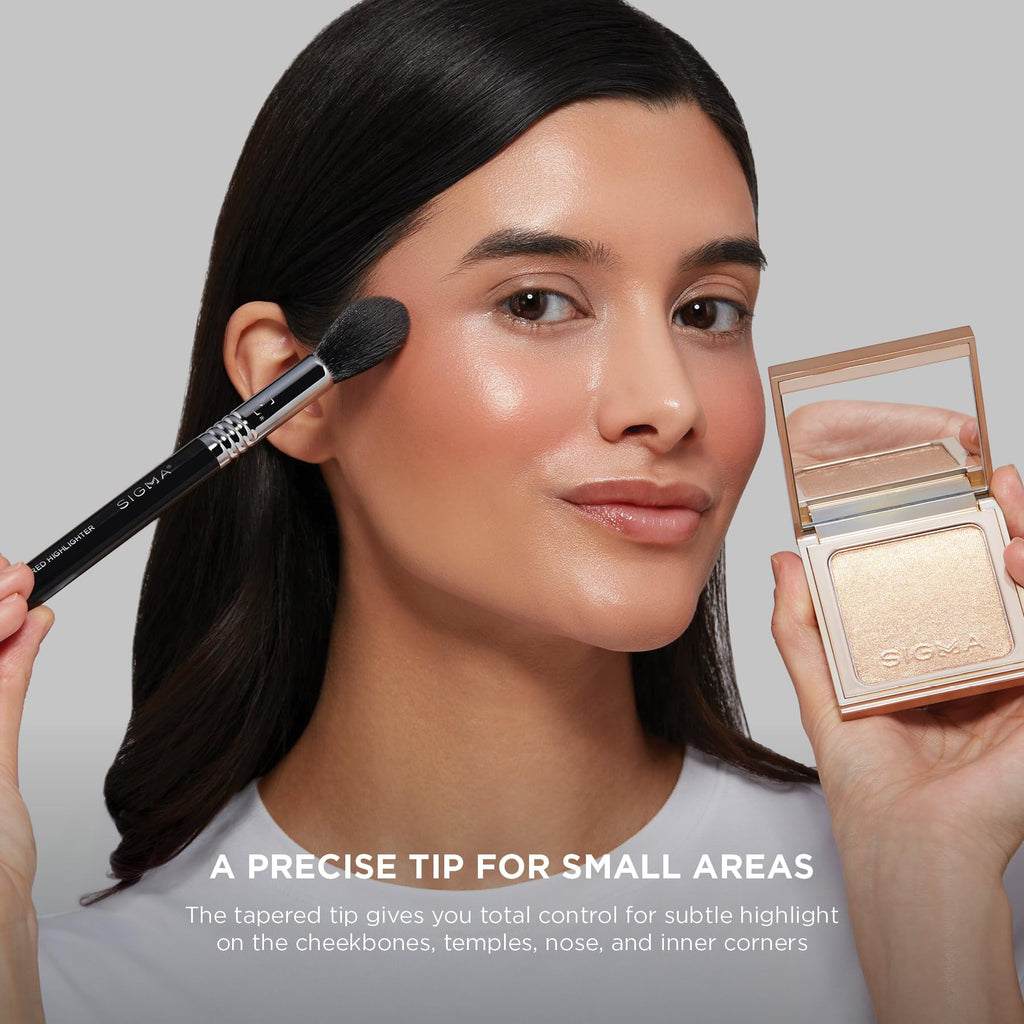 Sigma Beauty F35 Tapered Highlighter Brush, Small Blending Brush with Tip