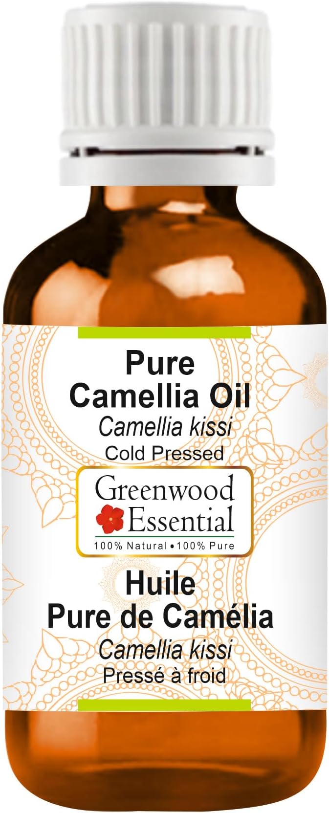 Greenwood Essential Pure Camellia Oil (Camellia kissi) Cold Pressed 10ml (0.33 oz)