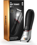 LGTGH Rechargeable Body Trimmer for Men: Pubic Hair Trimmer with Mirror & LED, IPX7 Waterproof Electric Shaver for Pubic Hair, Ceramic Blades, 90-Min Battery, Travel Lock - Reddish Brown