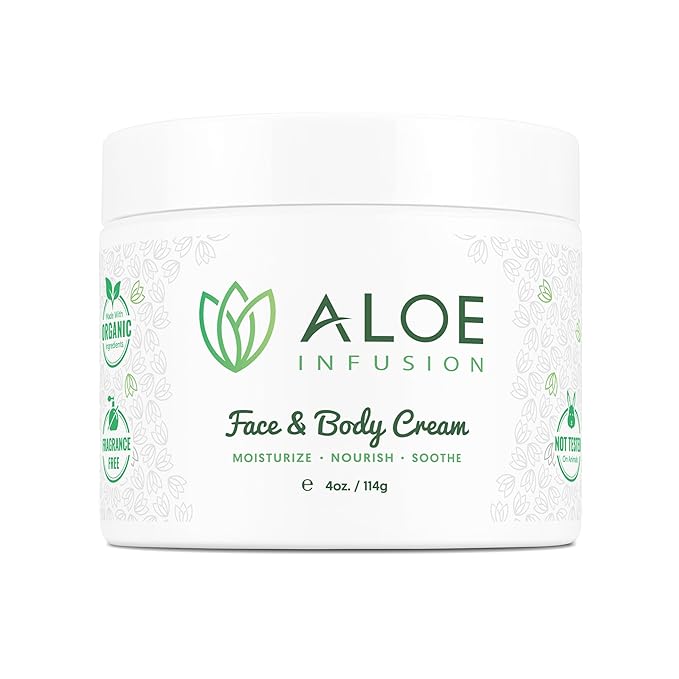 Aloe Infusion Aloe Vera Face & Body Cream – 4 Ounce