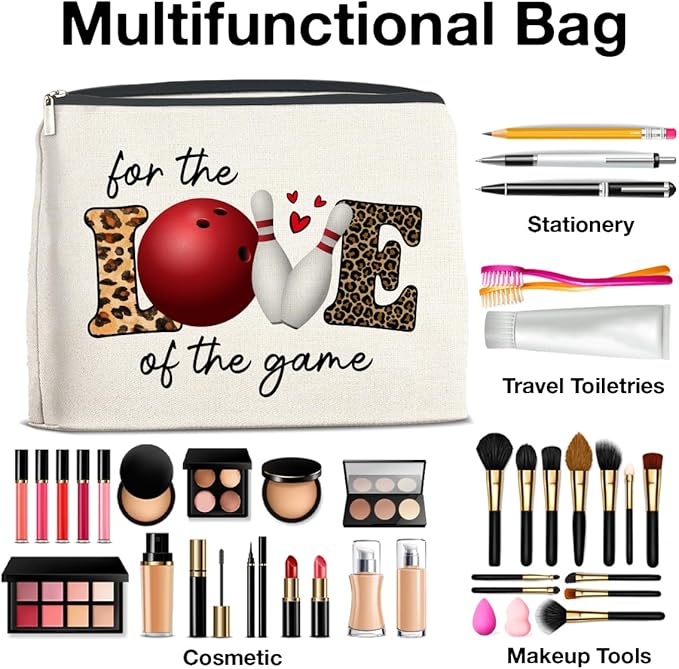 UPNEGE Bowling Gifts Makeup Bag for Coach Women