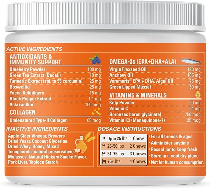 Bernie's Healthy Hips, Hip and Joint Supplement for Dogs, 90 Ct Soft Chews