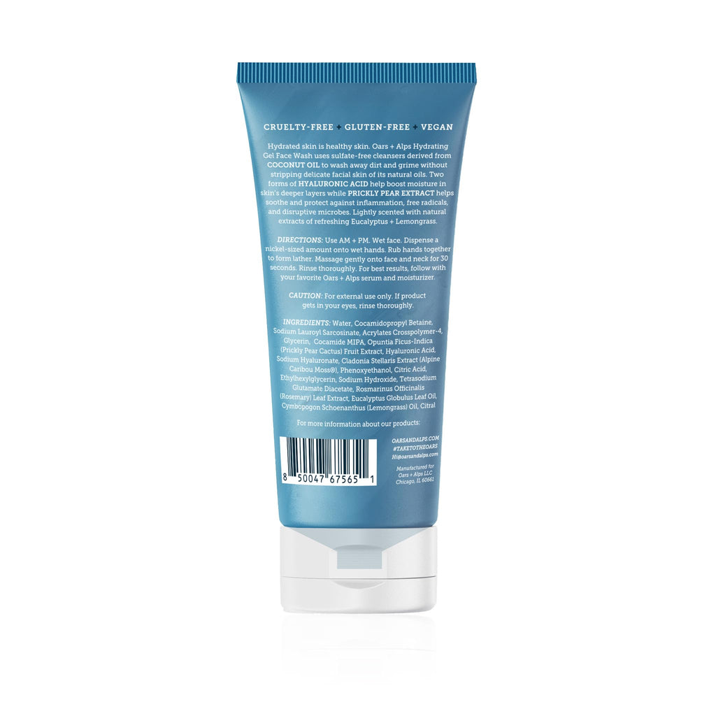 Oars + Alps Hydrating Gel Face Wash, Everyday Gentle Face Wash, 1pk, 5oz
