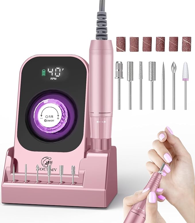 Portable Electric Nail Drill File: Professional Rechargeable E-File Machine
