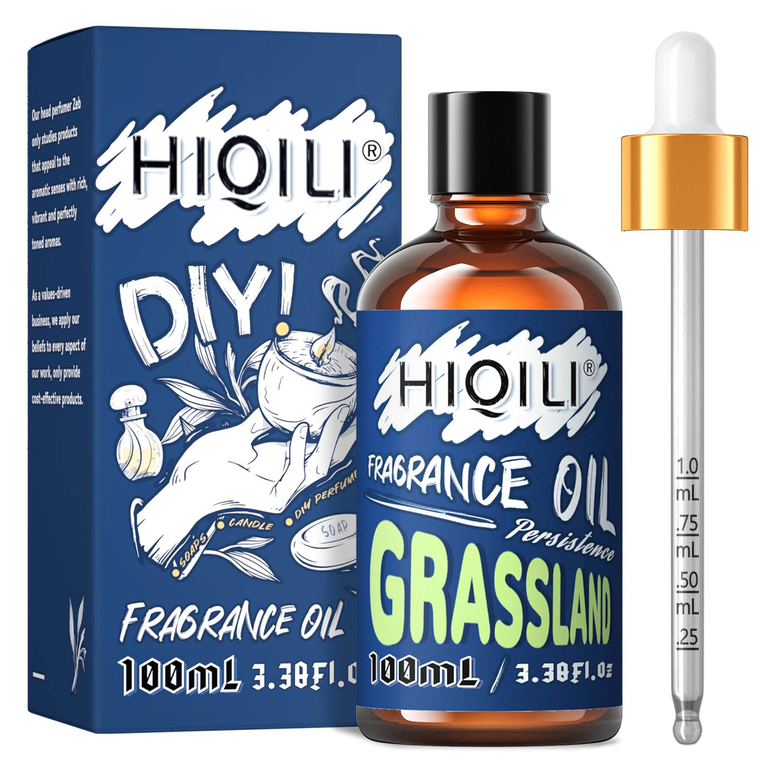 HIQILI Grassland Fragrance Oil for Diffuser, Candle & Soap
