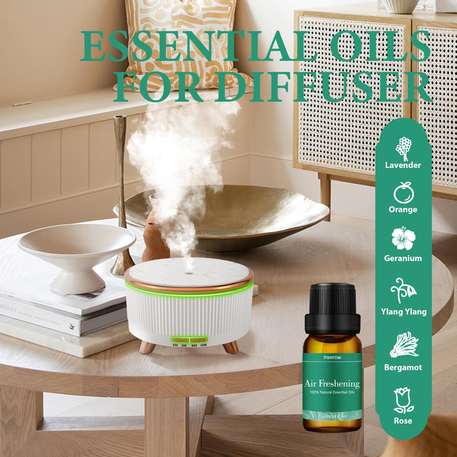 FUHITIM Essential Oils Blends Set for Diffusers for Home 6x10ml