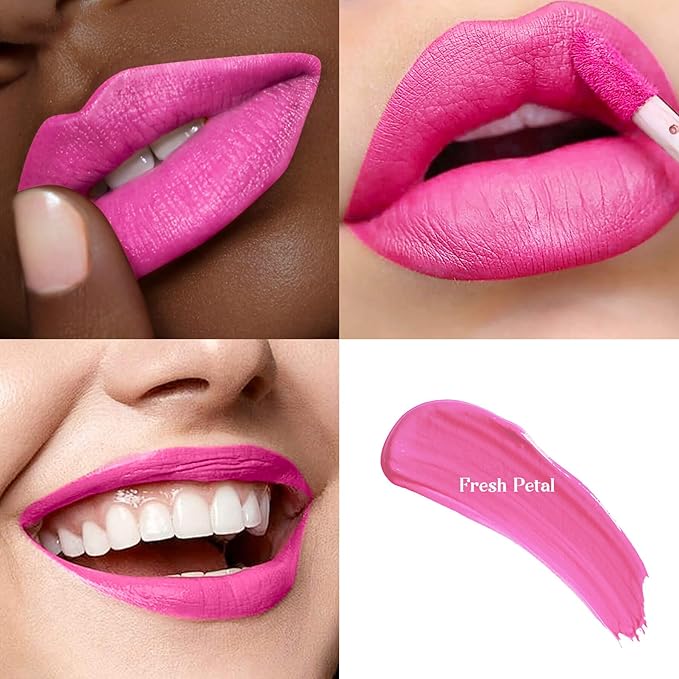 ilembane Rosy Pink Matte Liquid Lipstick, Long Lasting Vegan - Fresh Petal