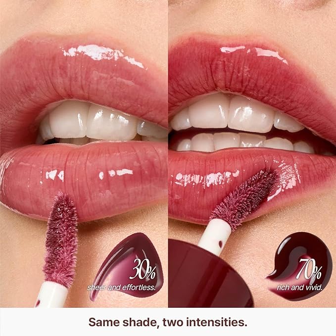 fwee 3D Voluming Gloss 70% (Rich) | Sorbet 70% l High Shine, Non-Sticky Lip Gloss for Makeup | Long-Lasting, Moisturizing Gel Formula | 30%, 70% Pigment Options | 5.3g