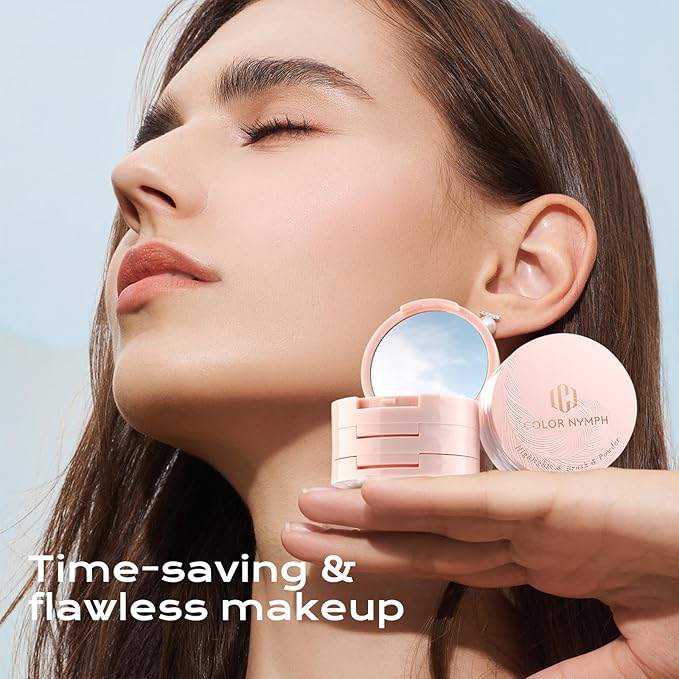 Color Nymph Blush and Highlighter Palette, 3 in 1 Contour Palette