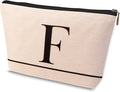 HDYHDY Letter A-Z Initial Personalized Makeup Bags, Birthday Gifts for Women, Monogrammed Gifts for Women Mom Sister Best Friend Bride Bridesmaid, Mothers Day, Christmas, Small Travel Cosmetic Bag (F)