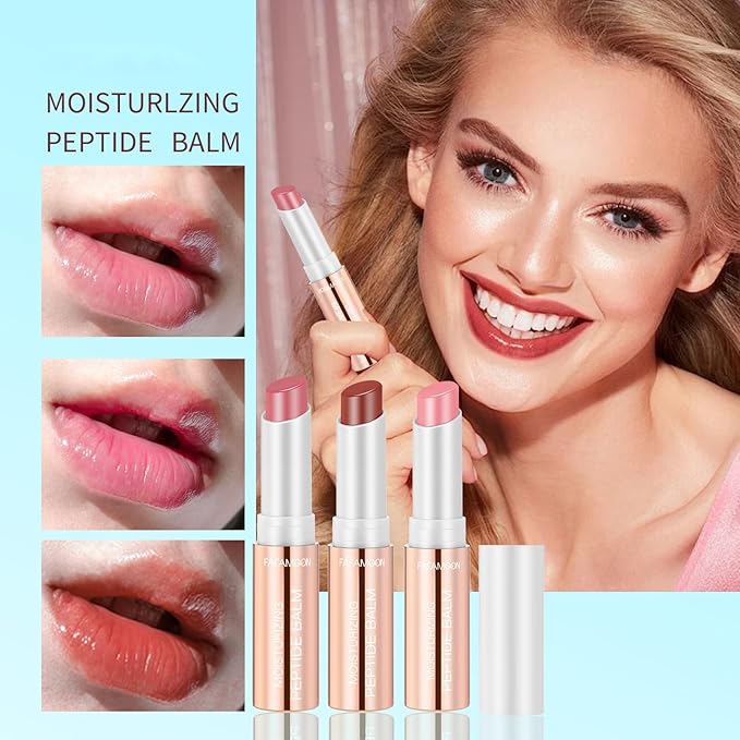 YIBABY 6 Pcs Lip Tint Hydrating, Tinted Lip Balm, Deep Nourishing Glossy Lipstick Set, Long Lasting Moisturizing Lip Care Balm Lip Makeup for Dry, Cracked and Chapped Lips