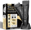 ENSSU Body Hair Trimmer for Men: 2-in-1 Manscape Trimmer & Shaver with LED Light for Ball/Pubic/Groin,Waterproof Trimmer for Men,No-Nick Shaving,Smooth Grooming