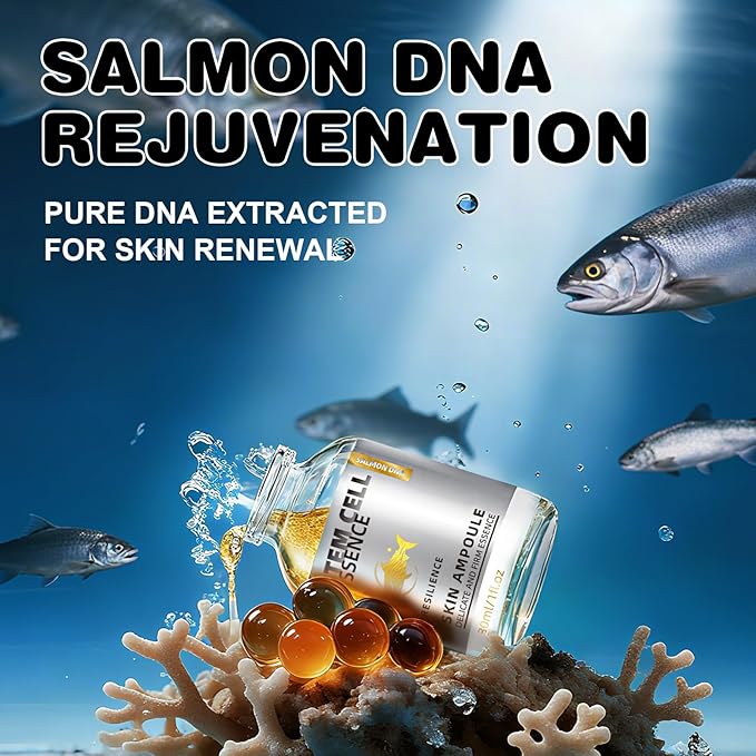 Salmon DNA Serum – Salmon DNA Microneedling Serums for Face, Anti-Aging Hydration Booster, Skin Repair, Brightening & Firming Serum for Use with Microneedling, Derma Roller & Pen